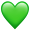 Green Heart emoji on Apple